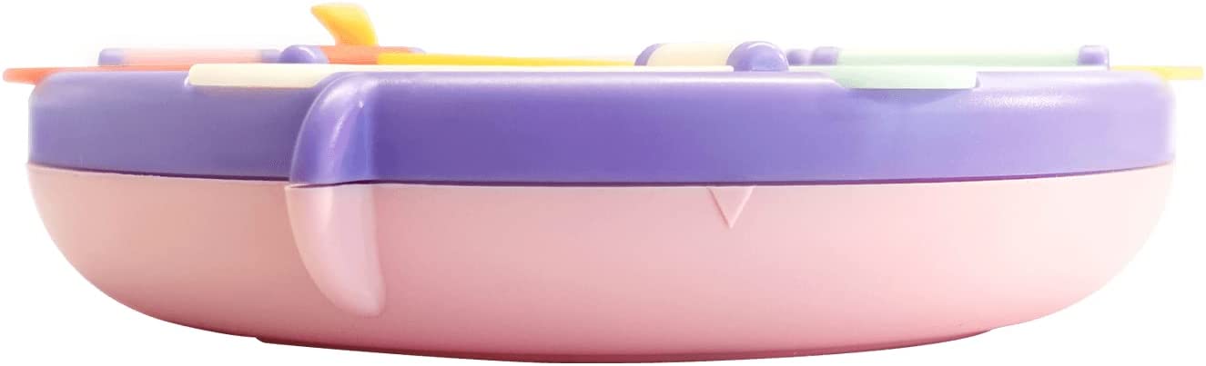 BoBaby Snail Snacker - Toddler Snack Container with 8 Sections and Lid | Food Grade Materials | Dishwasher Safe | Non-Skid Base | for Kids, Babies, Home & Travel | Educational (Pink) - Image 2